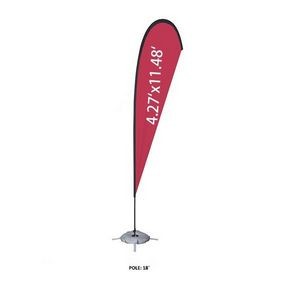 Single-Sided Tear Drop Sign Flag Kit - 14.8 Inches