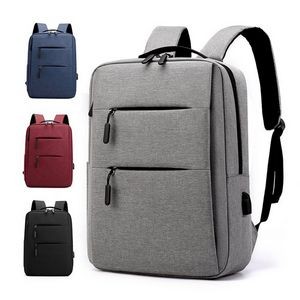 Versatile Double Zipper Laptop Backpack for Business Professionals