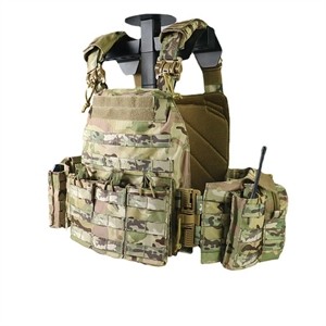 Tactical Vest with Quick Release Safety and Modular Camo Molle