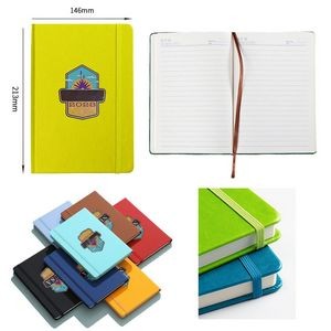 Full-Color A5 Leather Notebook with 80 Sheets