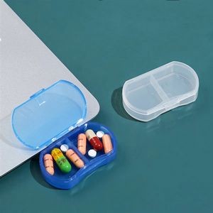 Compact 2-Compartment Mini Pill Organizer