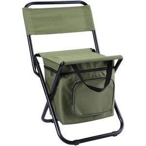 Compact Fishing Chair Foldable with Cooler Bag Stool