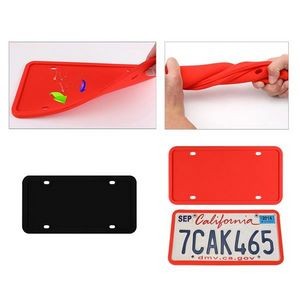 Silicone License Plate Frame Set for Front and Back (2 Pack)