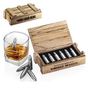 Bullet-Shaped Whiskey Chiller Stone Gift Set