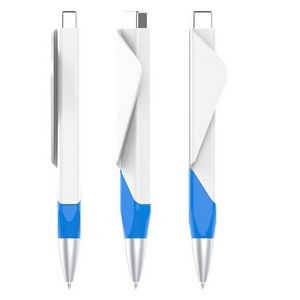 Elegant White Retractable Ballpoint Pen: Streamlined Style in Every Stroke