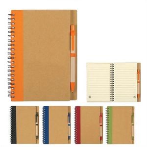 Eco-Friendly Spiral Kraft Cover Notebook