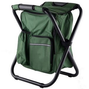 Foldable Steel Chair with Cooler Bag: Outdoor Comfort & Chill