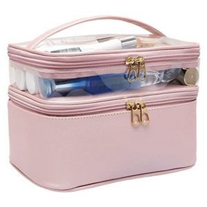 Double Layer Cosmetic Storage Bag - Portable Makeup Organizer