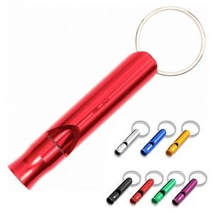 Compact Stainless Steel Whistle with Key Ring - Portable & Durable