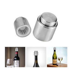 Stainless Steel Wine Bottle Stopper with Press Seal