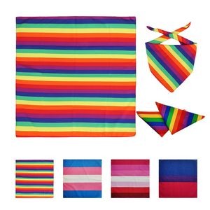 Rainbow Pride Square Head Scarf Bandana - Stylish Colorful Elegance