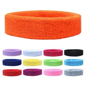 "Comfortable Cotton Terry Sports Headband for Active Wear"