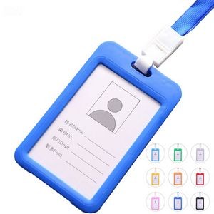 Durable Polypropylene ID Card Holder with Convenient Lanyard
