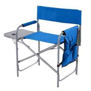 Folding Camping Chair with Side Table for Directors
