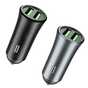 Dual Port Power Hub: Efficient USB Car Charger for On-the-Go Charging