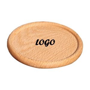 Bamboo Circular Coaster With Grooves