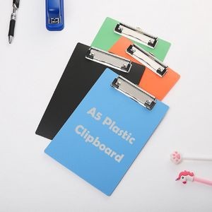 A5 Plastic Clipboard with Retractable Hanging Loop