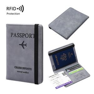 Passport Wallet Pu Leather Card Holder