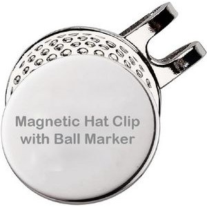 Magnetic Hat Clip With 1" Diameter Golf Ball Marker
