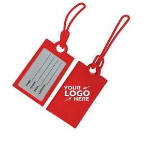 Flexible Silicone Travel Bag Tags with Loop