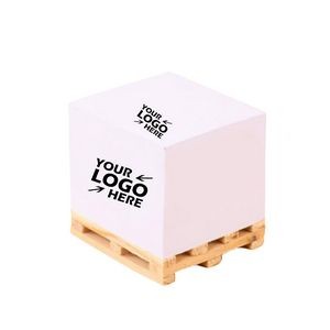 3inx3in Non-Adhesive Note Cubes with Wooden Pallet