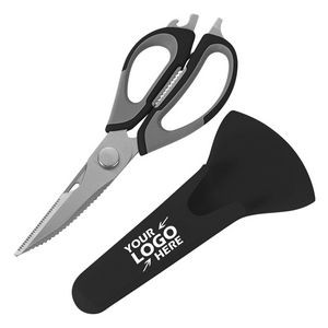 Multi-functional Kitchen Scissors with Magnetic Sheath