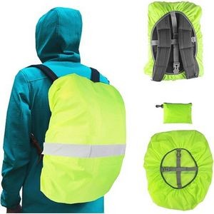 Hi Viz Ultralight Waterproof Reflective Tape Rain Cover Backpack