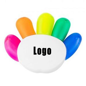 Hand shaped 5 Color Highlighter