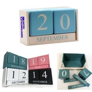 Perpetual Wooden Desktop Calendar