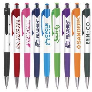 Office Ballpoint Click Pen With Rubber Grip