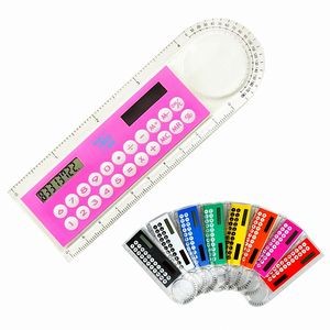 4" Plastic Ruler with Solar Calculator