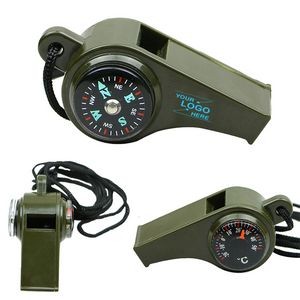3 in 1 Compass, Thermometer & Whistle