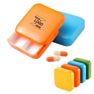 Two-Compartment Portable Pill Storage Box