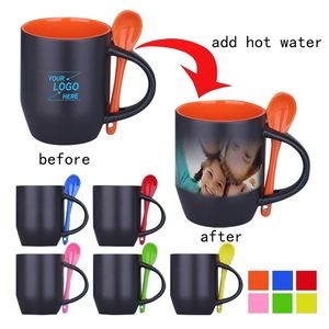 12oz Color-Changing Coffee Mug with Spoon
