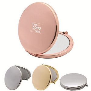 Stainless Steel Round Compact Mirror