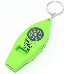 ABS Compass Whistle Keychain