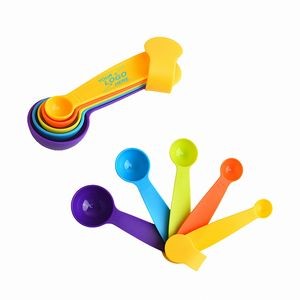 Plastic 5 Pieces Measuring Spoons Set