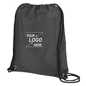 Drawstring Bag with Front Pouch