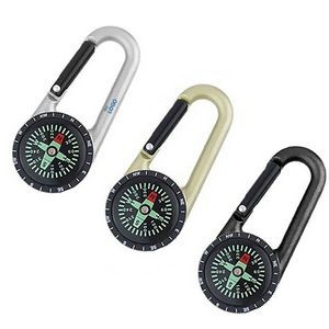 2-in-1 Zinc Alloy Carabiner and Compass