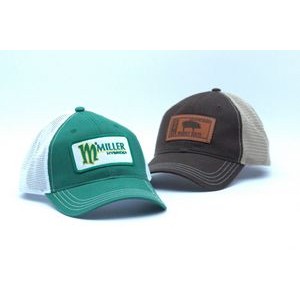 Richardson 111 Garment Washed Unstructured Trucker Hat with Patch of Choice