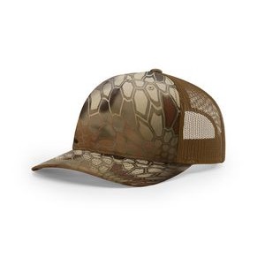 Richardson 112PFP Printed Five Panel Structured Trucker Hat with Embroidered Patch