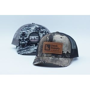 Richardson 112P Printed Structured Trucker Hat with Patch of Choice