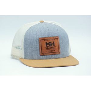 Richardson 511 Wool Blend Flatbill Trucker Hat with Leather Patch