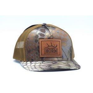 Richardson 112PFP Printed Five Panel Structured Trucker Hat with Leather Patch