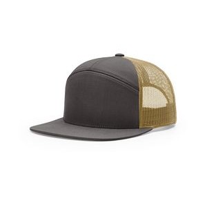 Richardson 168 7-Panel Flatbill Trucker Hat with Sublimated Patch