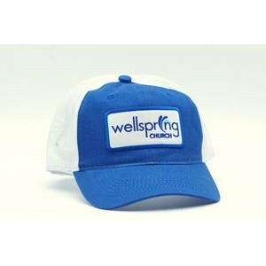 Outdoor Cap FWT-130 Garment Washed Trucker Hat with Patch of Choice
