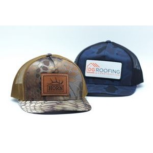 Richardson 112PFP Printed Five Panel Structured Trucker Hat with Patch of Choice