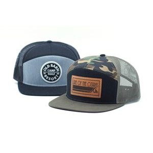 Richardson 168 7-Panel Flatbill Trucker Hat with Patch of Choice