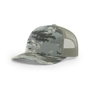 Richardson 112P Printed Structured Trucker Hat with Embroidered Patch