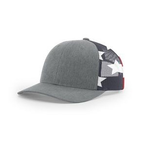 Richardson 112PM Printed Mesh Trucker Structured Hat with Embroidered Patch